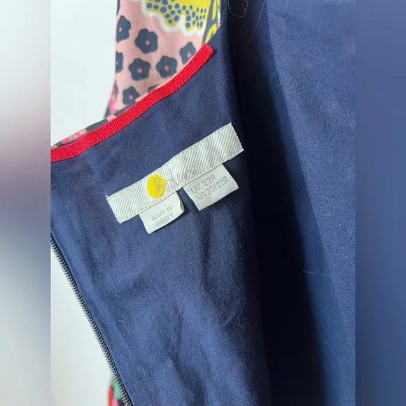 Boden Square Neck Cotton Midi Dress in Vibrant Folk Floral Print - Picture 10 of 15